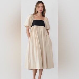 Mod Ref Black and Cream Dress